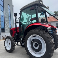 Tracteur agricole 100 CV avec cabine climatisée, moteur, boîte de vitesses et pompe |   Démarrage électrique, prix bas, haute qualité pour usage agricole