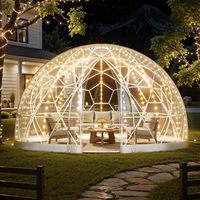 Dôme transparent facile à installer, tente bulle résistante aux intempéries, idéale pour le camping, la terrasse et la décoration de mariage