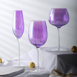 Taças de vinho coloridas roxas de haste longa, preço direto de fábrica, em promoção, para decoração de casamento - Product Image 4