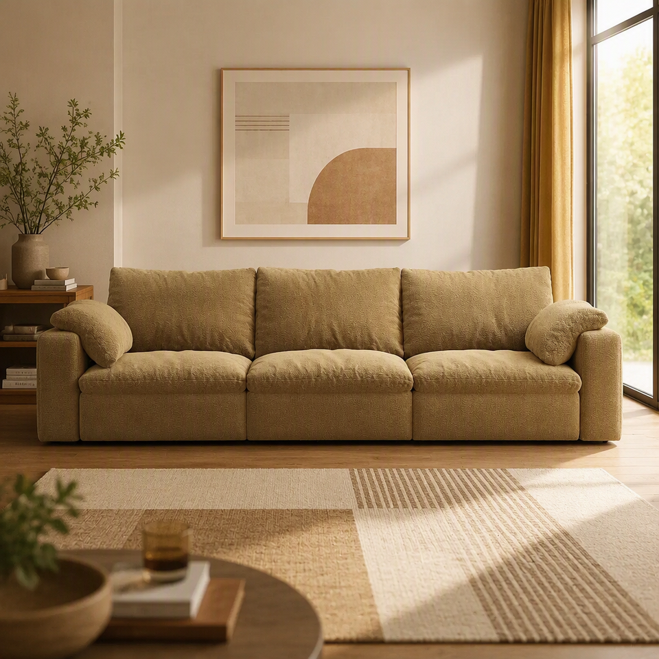Atunus Italian Light Luxury Style Electric Recliner Sofa Set Sectional ...