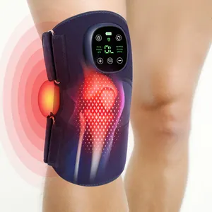 Masseur d'articulations de genou électrique sans fil Compression d'air et compresse chaude Soulagement de la douleur Thérapie de santé pour les jambes
