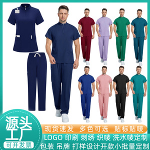 Custom Made Stand Up Collar Solid Color Surgical Gown Set For Hospitals Clinics Lab Beauty Salon Dental Use - Product Image 4