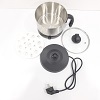 Casserole électrique en acier inoxydable, multicuiseur, revêtement antiadhésif, capacité de 1,5 L, 900 W, commande mécanique, pour usage domestique et hôtelier
