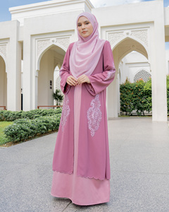 SIPO Eid Mode Dernier 2PCS Abaya Robe Ensemble Top et Jupe Abaya Modeste Robes Abaya Musulmane Femmes - Product Image 2