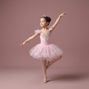 Disfraz de Tutú de Ballet para Niñas con Temática Frozen Rosa, Vestido de Tutú de Ballet con Copos de Nieve para Fiesta de Cumpleaños y Espectáculo Invernal - Product Image 4
