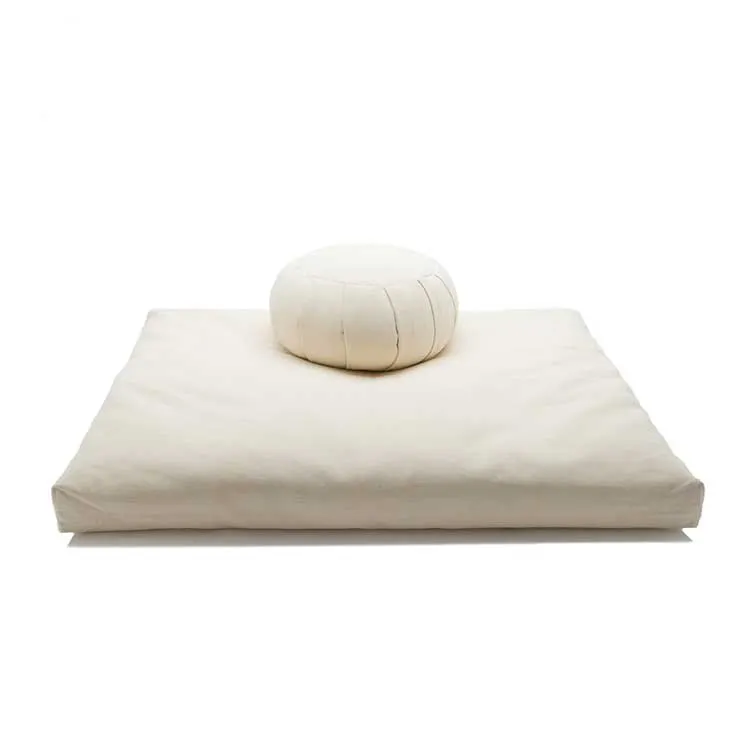 Set di cuscini da meditazione Yoga organici fatti a mano impermeabili Zabuton Round Yoga Bolster cuscino di grano saraceno