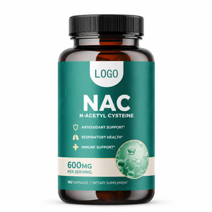 OEM/ODM Capsules de NAC (acétylcystéine) antioxydant végétalien biologique de qualité alimentaire, complément alimentaire pour adultes, 90 capsules, best-seller - Product Image 1