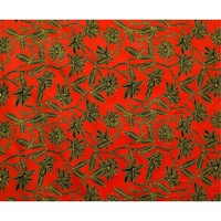 Tissu africain en cire rouge en gros, 100% polyester, tissu imprimé africain