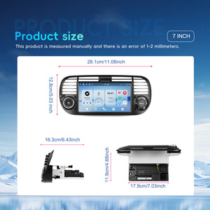 Radio para Auto Hikity de 7 Pulgadas con Android, 4+128G para FIAT 500 2007-2015, CarPlay Inalámbrico, Android Auto, Pantalla Incell, GPS, WiFi, Venta al por Mayor OEM - Product Image 5