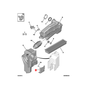 Soporte de filtro de aire de admisió<span class=keywords><strong>n</strong></span> de piezas de automóvil 143692 1436,92 para Peugeot 307 308 408 Citroen C4L - Product Image 3