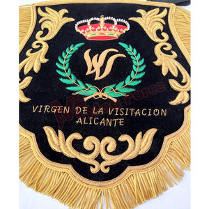 ธงประจำพิธีปักลายด้วยลวดทองทำจากทองรูปพรรณตามสั่ง - Product Image 4