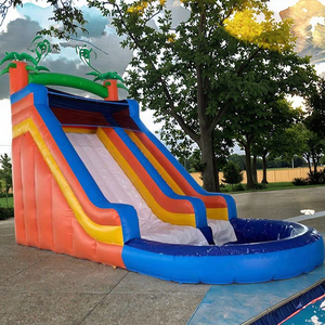 Grande glissière d'eau <span class=keywords><strong>gonflable</strong></span> verte avec la glissière d'eau commerciale de <span class=keywords><strong>piscine</strong></span> pour des adultes et des enfants - Product Image 5