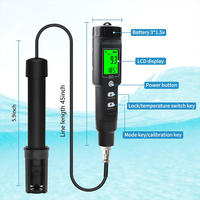 Pengukur oksigen terlarut portabel, untuk akuakultur Kit uji oksigen terlarut optik Do Meter dengan ATC DO9100