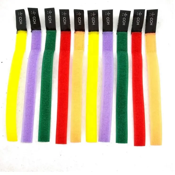 Correas de sujeción con logotipo personalizado, gancho y bucle de color, nailon