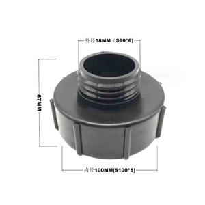 อะแดปเตอร์แปลงท่อระบายน้ำถังเก็บน้ำ S100 X 8 เป็น S60 X 6 สำหรับถังเก็บเครื่องมือ อะแดปเตอร์แปลงท่อระบายน้ำฝน IBC ตัวแปลงท่อระบายน้ำถังเก็บน้ำ อะแดปเตอร์ตัวผู้ - Product Image 2
