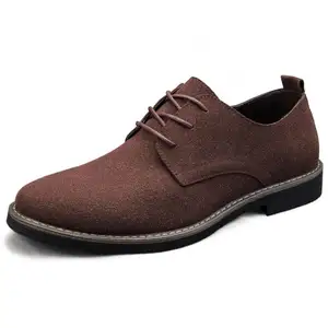 Замшевая ткань для обуви на шнуровке одежда джентльменского размера от 38 до 48 Бренды Мужская обувь на каждый день