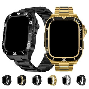 Kit de modification en acier inoxydable Lionorm pour <span class=keywords><strong>Apple</strong></span> Watch Ultra 45 mm, bracelets en métal TPU, kit de modification, boîtier pour iWatch 4 5 6 7 8 SE - Product Image 3