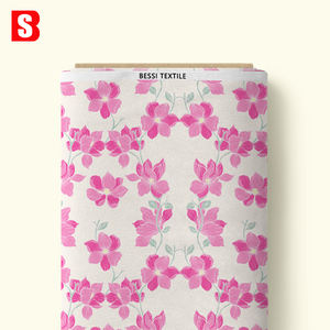 Bessi açık renk çiçeği çiçek baskılı 100% organik pamuk kadınlar için Liberty Tana çim pamuk kumaş elbise - Product Image 3