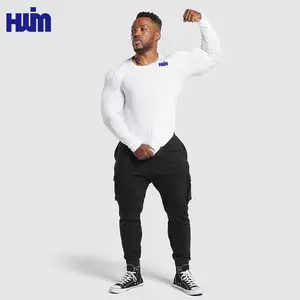 Factory Price Men's Athletic Workout Tee Shirt Gym Bodybuilding Sports Base Layer Long Sleeve Compression Shirts