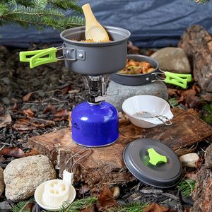 Kit <span class=keywords><strong>de</strong></span> cuisine <span class=keywords><strong>de</strong></span> camping pour équipement <span class=keywords><strong>de</strong></span> randonnée - Ensemble <span class=keywords><strong>de</strong></span> casseroles <span class=keywords><strong>et</strong></span> poêles <span class=keywords><strong>de</strong></span> camping pour sac à dos - Réchaud portable - Product Image 5