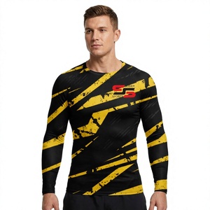 Maillot de compression unisexe à manches longues, imprimé par sublimation intégrale, séchage rapide, pour le combat et la natation (base layer) - Product Image 1