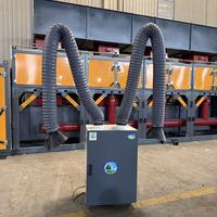 Extracteur de fumée double station 2,2 kW, purificateur de fumée à double bras pour le brasage