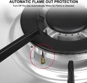 Thiết Bị Nhà Bếp Bếp Bếp Bằng Kính Cường Lực Bếp Ga Tích Hợp 4 Đầu Đốt Bếp Ga - Product Image 6