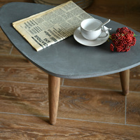 Table basse moderne en bois et fer, style nordique créatif, avec pieds en bois massif, simple, pour le travail ou le maquillage
