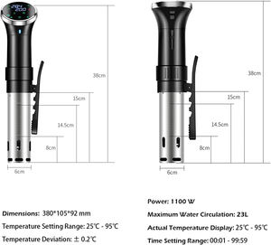 Olla de Cocción Lenta y Sous Vide 2023 con WiFi, Pantalla Táctil LED, Máquina Sous Vide, Control por Aplicación <span class=keywords><strong>Roner</strong></span> - Product Image 6