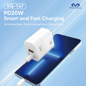 Chargeurs rapides USB-C Miccell 20W pour <span class=keywords><strong>iPhone</strong></span> 8 9 10 Plus Adaptateur secteur mini 20W Prise EU US Chargeur de téléphone portable - Product Image 2