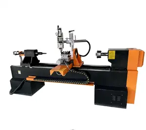 Grand diamètre tuining brochage gravure CNC tour bois pour le traitement de batte de baseball billard bues polesrolling pin