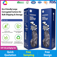 Boîte en carton ondulé surdimensionnée personnalisée, écologique, haut de gamme, en matériaux recyclés, durable, pour l'emballage et l'expédition de clubs de golf