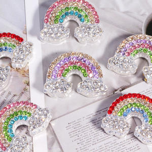 Rhinestone doble cara diamante Arco Iris cuenta chatarra teléfono móvil caso llavero collar Perdant decoración encanto Accesorios - Product Image 4
