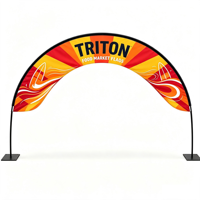 Arche de drapeau en fibre de verre réglable TRITON, fabriquée en Chine, avec drapeau personnalisé pour la porte de départ/arrivée de course