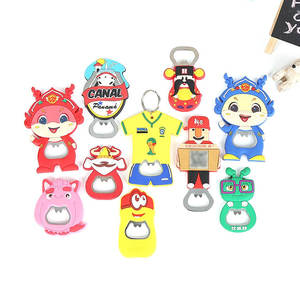 OEM/ODM定制3D葡萄酒开瓶器磁铁可爱动物纪念品橡胶聚氯乙烯冰箱名称促销冰箱磁铁 - Product Image 6