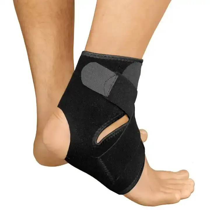 Supporto per caviglia all'ingrosso con tacco aperto, manicotto di compressione in Neoprene traspirante, avvolgente regolabile