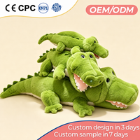 Peluche personnalisée en forme d'alligator mignon, grand coussin en peluche pour la décoration de chambre et la vente en gros aux magasins.
