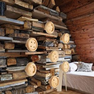 ตะขอแขวนผนังไม้พรีเมียม ลายจุดทันสมัย สำหรับแขวนผนังและจัดระเบียบเสื้อผ้า - Product Image 2