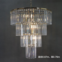 Lampe en cristal multicouche Lustre à popsicle Salle de mariage coréenne Décoration de plafond de scène Pendentif en acrylique LED Accessoires de mariage
