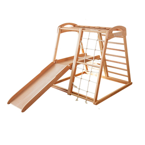 Custom-made children's toy slides, solid wood climbing frames, baby climbing slides, indoor home <b>mini</b> playgrounds - based on - Product Image 4