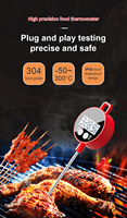 Thermomètre alimentaire numérique RUIMEISEN RMS-101, étanche IPX6, alimenté par piles, lecture instantanée, grand écran LCD rétroéclairé, viande, barbecue