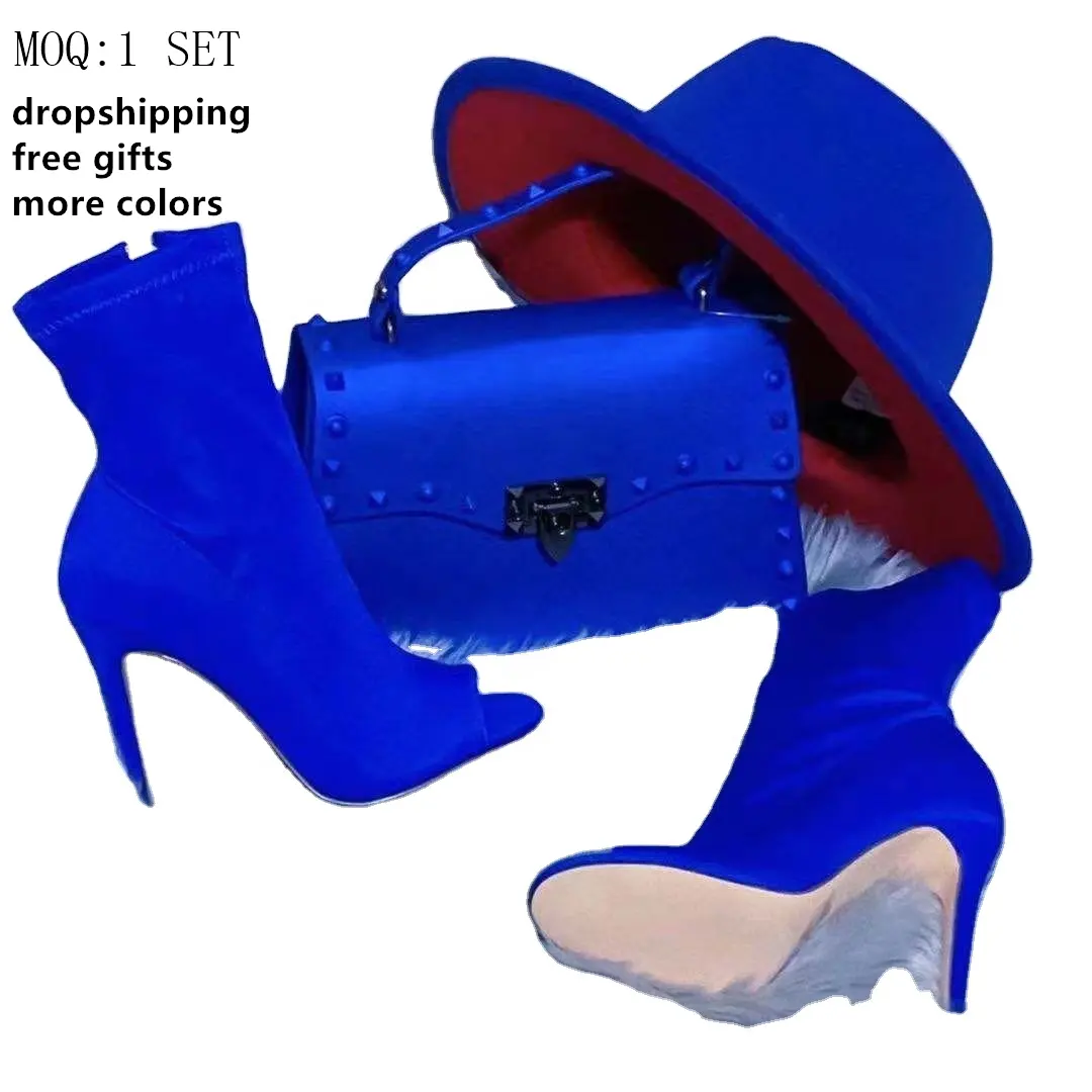 MOQ 1 new arrival fashion cute single women shoulder bag lady crossbody handbags hot popular purses with hat high heel sandals