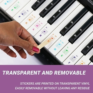 Wholesale Waterproof PVC Piano Key Labels No Residue Removable <b>Music</b> Note <b>Stickers</b> For <b>Music</b> Teaching Supplies - Product Image 5