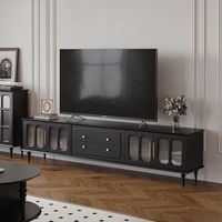 Mobilier de maison de style moderne et luxueux meuble TV de salon de stockage à affichage intérieur naturel élégant