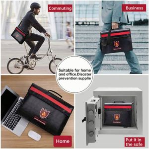 Estuche de Almacenamiento de Documentos Impermeable y Resistente al Fuego con Correa para el Hombro OEM, Bolsa para Documentos Importantes, Dinero, Archivos, Tarjetas, Pasaportes y Objetos de Valor - Product Image 6