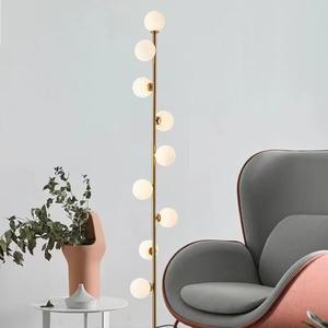 Offre Spéciale salon <span class=keywords><strong>boule</strong></span> de verre or maison <span class=keywords><strong>doré</strong></span> debout moderne luxe coin lumière nordique Led <span class=keywords><strong>lampadaire</strong></span> pour salon décor - Product Image 2