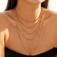 Collier multi-couches avec pendentif cœur pêche noir simple, accessoires de mode pour femmes