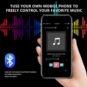 Mélangeur de douche à brosse dorée à 3 fonctions avec LED et <span class=keywords><strong>musique</strong></span> pour salle de bain - Product Image 6