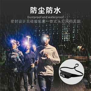 Lampe frontale rechargeable Ningbo JD-H307, batterie 1200 mAh, lumière LED portable pour la course nocturne et l'exploitation minière - Product Image 2