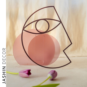 Creative home decor living room Hydroponic Transparent plastic flower vase round aquarium glass Vase
